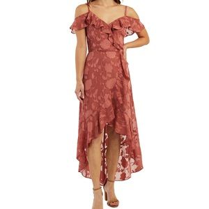 NWOT Juniors' Ruffled Textured High-Low Dress